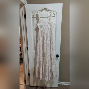 Red Dress Aura Floral Tiered Maxi Dress